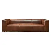 Marlon 3 Seater Leather Sofa, Vintage Whiskey