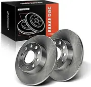 A-Premium Rear Disc Brake Rotors Set Compatible with Volkswagen Jetta 2005-2010 Golf 2010-2012 Rabbit 2006-2009 Audi A3/A3 Quattro 2008