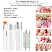 Nail Art Tool Set Nail Brush Dotting Pen Rhinestones Decoration Tin Foil Pap EOM
