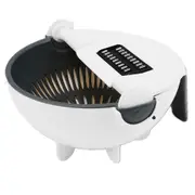 9 In 1 Multifunction Vegetable Cutter With Drain Basket Magic Rotate Slicer Chopper Grater Shredder Kitchen Tool