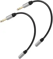 ARTIBETTER 2pcs Audio Conversion Cable Headphones Cord Headphone Cable Extension Cord Stereo Jack Adapter Audio Jack Extension Zinc Alloy