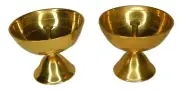 Oil Wick Lamp Diya Handmade Brass Puja Deepak Deepam Deep Home Decor R100631