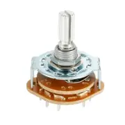 6mm 2P5T 2 Pole 5 Position Selectable Single Deck Band Selector Rotary Switch