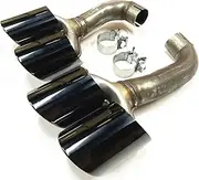 Rear Exhaust Tips Muffler Compatible For BMW X3M X4M 2018-2020 Titanium Car Tailtip Exhause Tail Air Vent Outlet Duct Body Kit