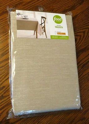 NEW Beige Tablecloth (original packaging) Cotton Blend, 60" x 102" Rectangle
