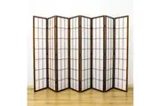 Shoji Room Divider Screen Brown 8 Panel