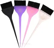 Baluue 12pcs Hair Dyeing Professional Hair Tint Brush Set Long-lasting Use Handle Salon Home Hair Tools Random Color