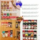 20 Spice Rack Wall Storage Clip Holder Plastic Kitchen Hooks Gripper Strip JarKC