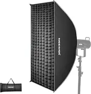 NEEWER 24"x35" Rectangular Softbox, Quick Release Strip Soft Box with Bowens Mount, Diffusers, Grid, Bag, Compatible with Aputure 120d Compatible with Godox SL60w NEEWER Q4 AS600B CB300B Q300, NS93P