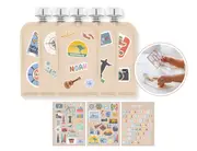 Customizable Reusable Food Pouches with Stickers | Big Explorer | 5PK - Cherub Baby