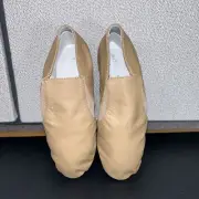 Bloch Ladies Size 5 M ELASTA Jazz Booties TAN LEATHER Split Soul S0499L