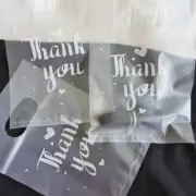 100Pcs Mini Thank You Plastic Gift Bags Wedding Candy Bags Shopping Carrier BJC