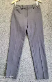 Brooks Brothers Women's Career Pants Charcoal SZ 2 Tapered Leg Mid Rise Wool Bld