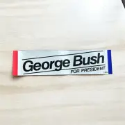 George W Bush for President Bumper Sticker 1980s Vintage Political Memorabilia