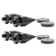 4Pack M6 Iron Speaker Isolation Spike AMP Studio Monitor Stand Feet Cone W/ Base