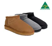 Urban UGG® UGG Boots Australian Made Sheepskin Wool Ankle Ultra Mini - Grey / AU Ladies 10 / AU Men 8 / EU 41