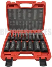17pc 1/2" DR. 6 Point SAE Deep Impact Sockets Chrome Vanadium CRV Set