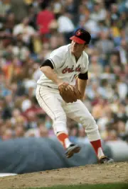 World Series Baltimore Orioles Dave Mcnally In Action Baseball 1970 OLD PHOTO