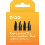 Zagg Apple Pencil Replacement Tips [4 Pack] (Black)