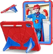Herize iPad 10th/11th Generation Case Cover 2022/2025 for Kids Boys Girls | iPad 10/11(A16) Gen 10.9 Inch A2757/A2777 with Stand | Heavy Duty Rugged Protective Shockproof Durable Red