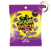 2x Bags Sour Patch Kids Grape Flavor Soft & Chewy Gummy Candy | 3.58oz