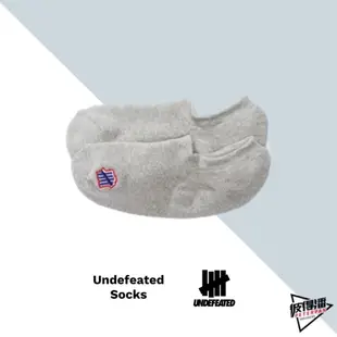 UNDEFEATED SOCKS 船型襪 隱形襪 刺繡LOGO 灰白 襪子 情侶【彼得潘】