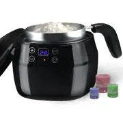 TCFUNDY 1L Electric Candle Wax Melter Non-Stick Wax Melting Pot with Spout