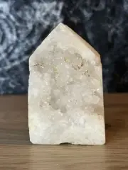 Druzy White Agate Tower D Natural Crystal