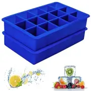 2 Pack Silicone Ice Cube Tray, Ice Cube Trays for Freezer, Easy Release