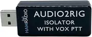 AUDIO2RIG Amateur Radio USB Sound Card Connector Supports VOX PTT Control USB Sound Card Connector Isolator Sound Card Adapter for Kenwood YAESU ICOM Business Radio