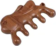 minkissy Handmade Sandalwood Scalp Massage Comb Multifunctional Rabbit Design Tool for Hair Face Neck Relaxation Durable and Charming Massage Tool for Men and Women