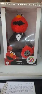 Elmo 50th Anniversary Tuxedo Collection Plush Sesame Street New In Box With COA