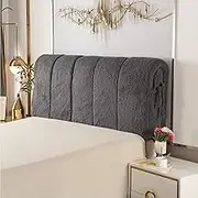 Dremdo Bed Headboard Cover Thickened Sponge Bed Backrest Plush Fabric, Solid Color Quilting Bed Head Cover, Dustproof Protector Cover for Bedroom Decor,4,1.2m