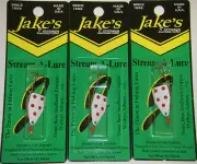 STREAM A LURE 3 PK JAKES JAKE'S STL-WH WHITE TROUT LURES 3 pk