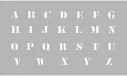 Alphabet Stencil Height Letters 13 MM