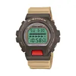 【CASIO G-SHOCK】經典復古色彩雙顯休閒運動腕錶-可可棕/DW-6600PC-5