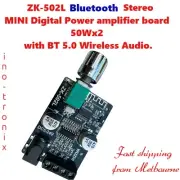 ZK-502L Bluetooth MINI Stereo Digital Power amplifier board 50Wx2 with BT 5.0