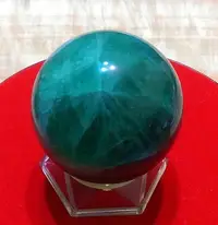 在飛比找Yahoo!奇摩拍賣優惠-100%天然 A貨 7公分 綠水晶 綠龍晶 斐冷翠 水晶球