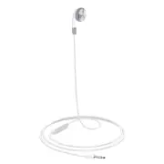 2PCS M61 Universal Wired Control Earphone In-ear Sport Music Headphone With Mic WHITE COLOR