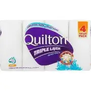 Quilton Triple Layer Paper Towels 60 Sheets 4 Roll Pack