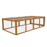 Furtastic Rectangular Fir Wood Chicken Coop & Rabbit Hutch