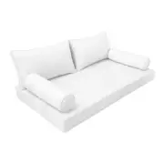 |SLIPCOVER ONLY|S2 Daybed Mattress Bolster Backrest Covers Piped Trim Twin AD106