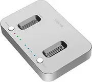 LogiLink QP0033 - USB 3.2 (Gen 2) Docking Station 2-Port for M.2 NVMe SSD with Offline Clone, Colour: Silver