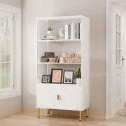 Levede Display Shelf 3 Tier Open Bookshelf 165cm Storage Cabinet Bookcase Wooden