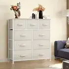 9 Drawers Dresser Fabric Chest of Drawers Clothes Storage Organizer for Bedroom