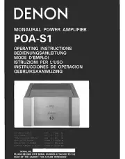 Denon POA-S1 Amplifier Owners Instruction Manual