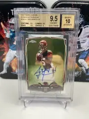 AJ McCarron 2014 Topps Chrome Rookie Card Auto #144 BGS 9.5 / 10 (Auto)