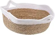 GALPADA 1pc Summer Cat Nest Natural Weave Bed for Comfortable Cat Resting Home Nest with Air Permeability for Long Term Use and Rabbits