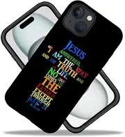 TAMEFOX Case Compatible with iPhone 15(6.1 in),Christ Bible Cross Jesus Graphic Hybrid 2-Layer Hard Shell+Silicone Protective Case Scratch-Resistant Shockproof Case for iPhone 15