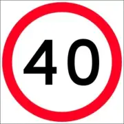 _km/h Speed Limit Roundel Sign - 60x60cm Corflute/Aluminium - Premium Quality